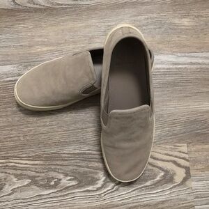 Tory Burch Suede Dust Storm Gray Max Slip On Casual Sneakers 9